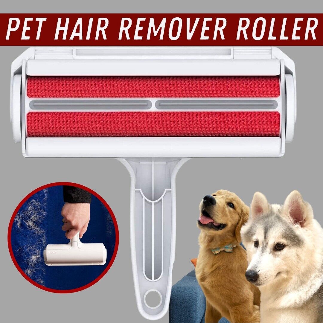 Dog Cat Pet Reusable Hair Lint Remover Fur Roller Sofa Clothes Cleaning-Brush