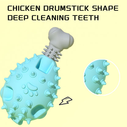 Dog Chew Toys Indestructible Dog Toys Chewers Durable Squeaky Teeth Grinder For Aggressive Chewers Chicken Leg Nylon Dog Toy Training Interactive And Cleaning Teeth For Aggressive Large Medium Breed