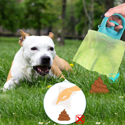 Portable Dog Poop Scooper, Sanitary Dog Waste Picker Upper With Bag Dispenser, Convenient Pet Waste Cleaner For Dog Walkers, Attachable To Dog Leash, Harness Or Waist