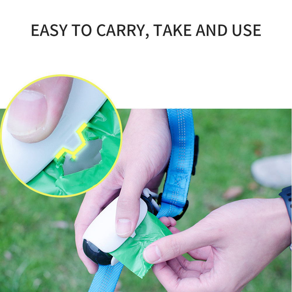 Dog Poop Bag Holder And Dispenser With Leash Attachment Pet Supplies Space Capsule Outdoor Biodegradable Dog Poop Bags Dispenser Attachable To The Leash Dog Accessories