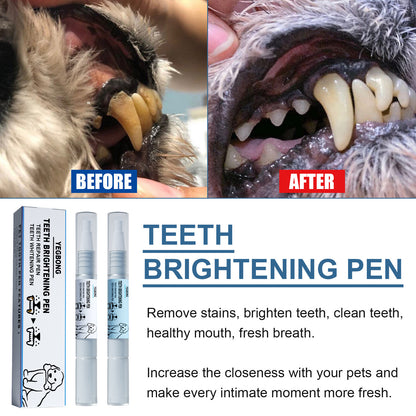 Teeth Brightening Pen For Pet Teeth Repairing Kit,Pet Dog Cat Teeth Cleaning Pen For Dental Care,Pet Teeth Whitening Pen Tool Dog Tooth Cleaning Pen - Resin Dental Plaque Tartar Remover