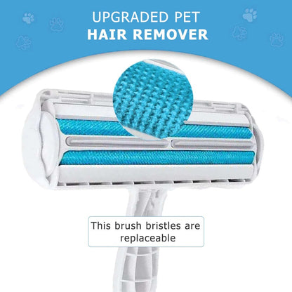 Pet Hair Roller Remover Lint Brush 2-Way Dog Cat Comb Tool Convenient Cleaning Dog Cat Fur Brush Base Home Furniture Sofa Clothe