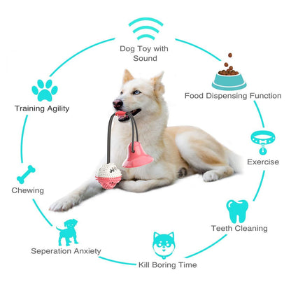 Dog Toys For Aggressive Chewers Interactive Teething Boredom And Stimulating Tug Of War Suction Cup Interactive Tug-of-War Dog Toy Treat Dispensing, Durable Thermoplastic Rubber Construction