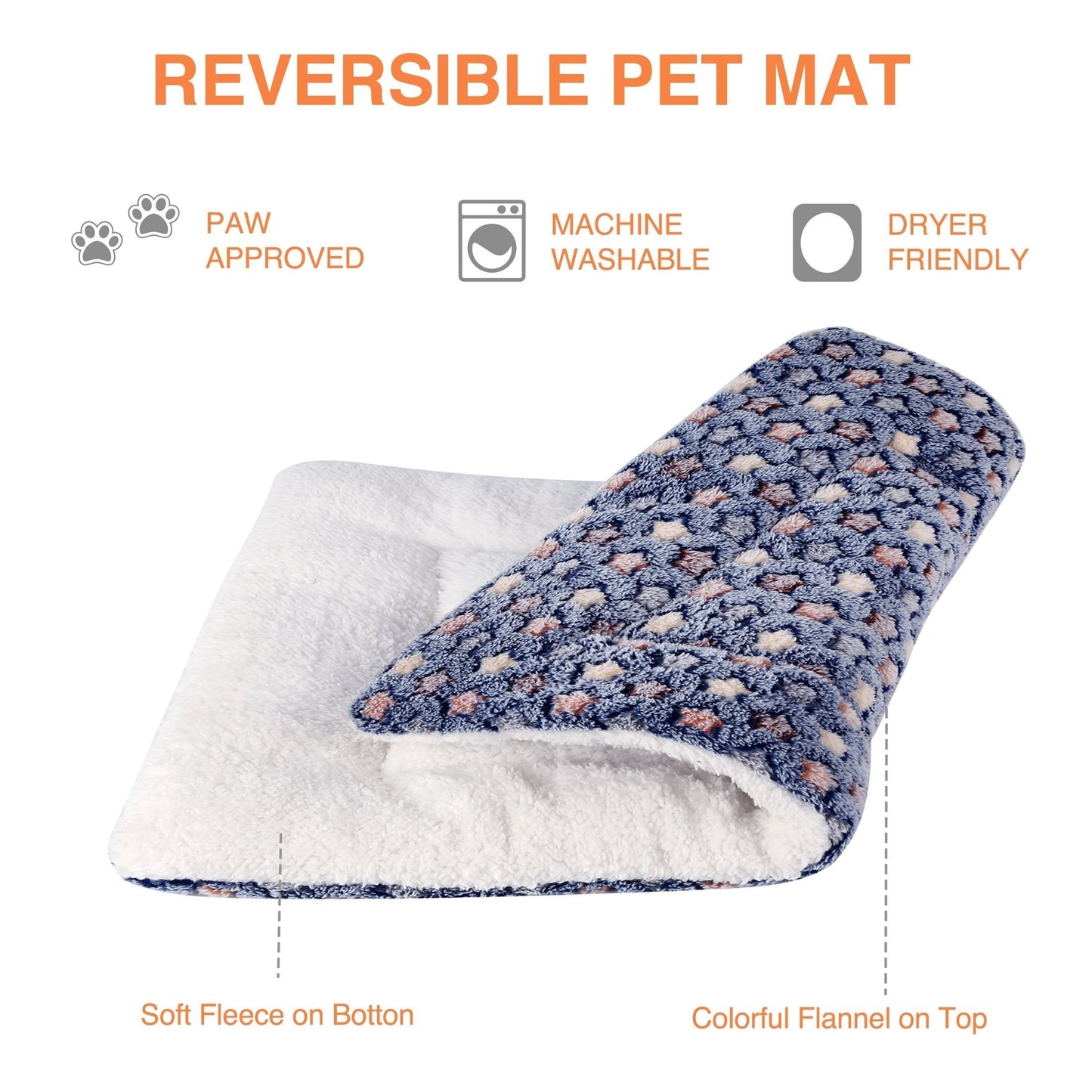 Pets Dog Bed Mat Crate Pad Soft Pet Bed Washable Crate Mat For Large Medium Small Dogs Reversible Fleece Dog Crate Kennel Mat Cat Bed Liner Super Soft Fluffy Premium Fleece Pet Blanket