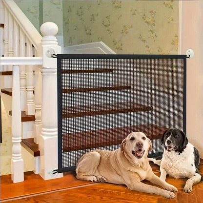 Pet Isolation Mesh No Drilling Safety Fences Net Portable Dog Cat Stair Door