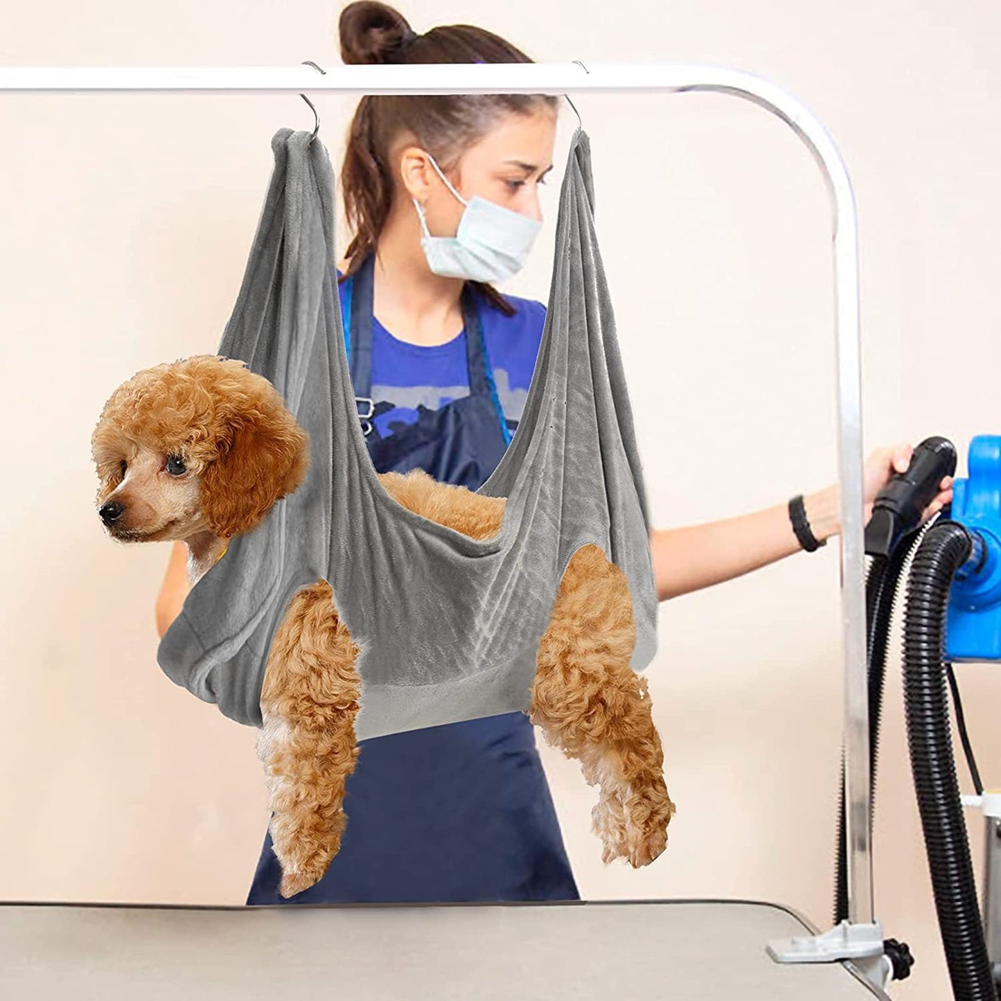 Pet Dog Cat Grooming Hammock Harness Dog Hammock Restraint Bag Helper Breathable Dogs Grooming Trimming Hammock Helper Cats