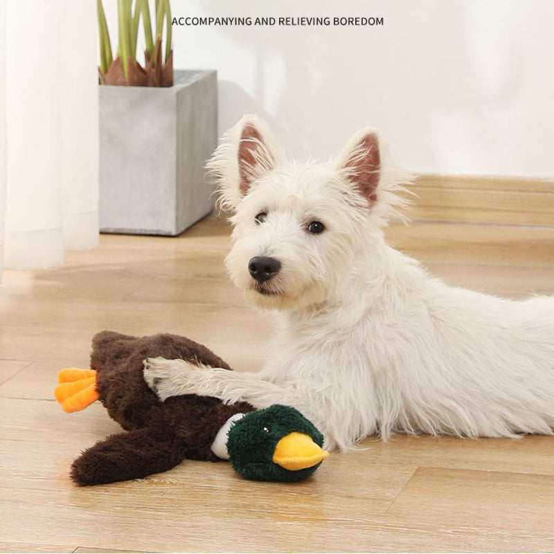 Plush Mallard Duck Dog Toy Plush Squeaky Dog Toy Crinkle Dog Toy  Cute Duck Pet Toy For Small Medium Large Pets Stuffed Animals Chew Toy For Biting Training Teething Indoor Pet Interactive Toy